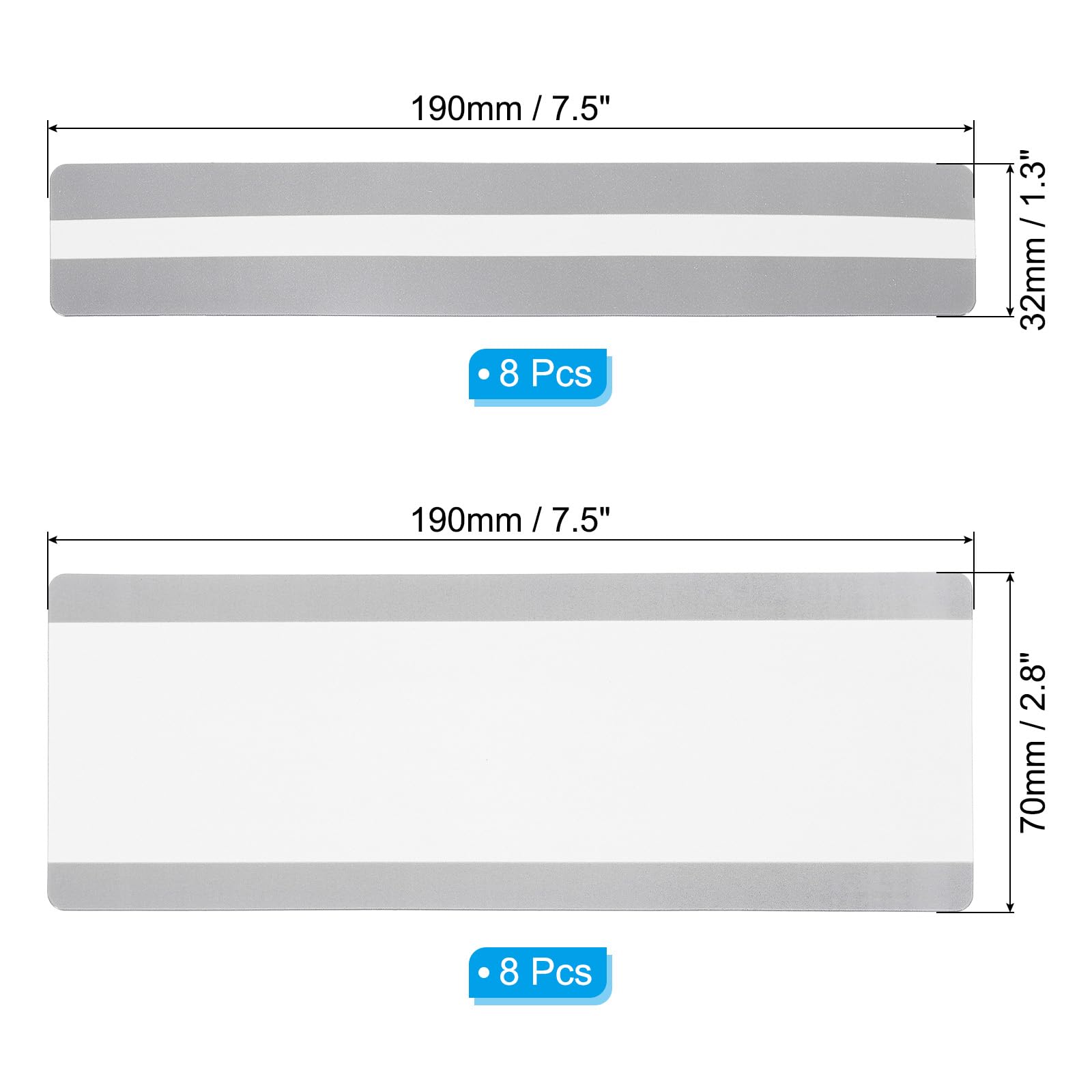 PATIKIL 16Pcs Guided Reading Highlight Strips, 2 Sizes Colored Overlay Highlight Bookmarks - Image 2