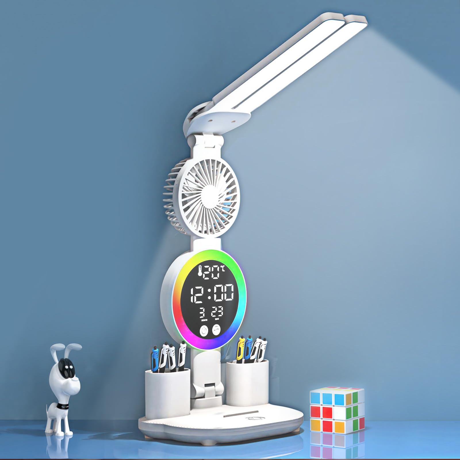 ZONJIE LED Desk Lamp - USB Rechargeable Study Desk Light with 3 Colour Mode