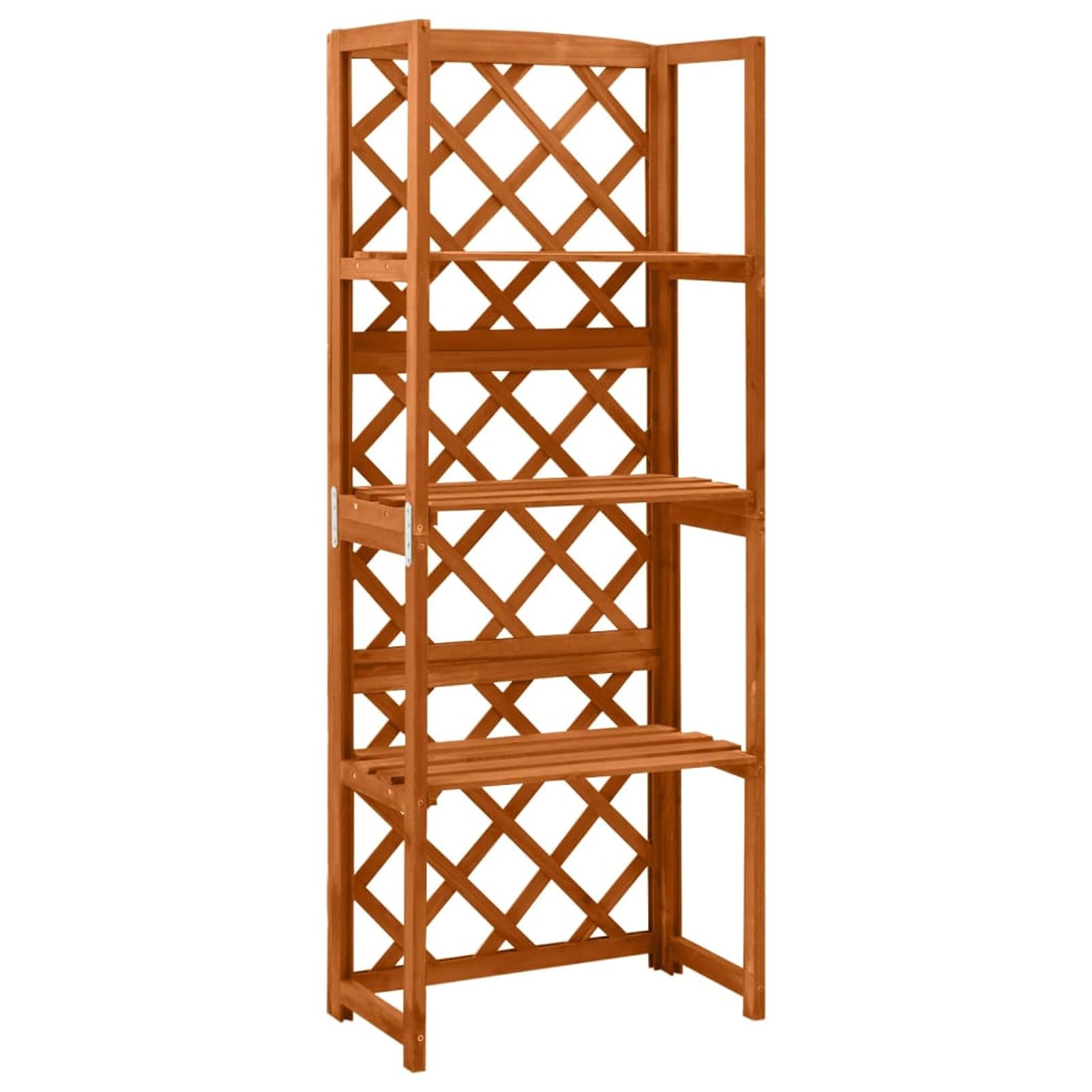 Graticcio con Ripiani 55x30x140 cm in Legno Massello di Abete,Prato e Giardino,Vita all'aperto,Strutture da Esterno,Archi, tralicci e pergole-316409