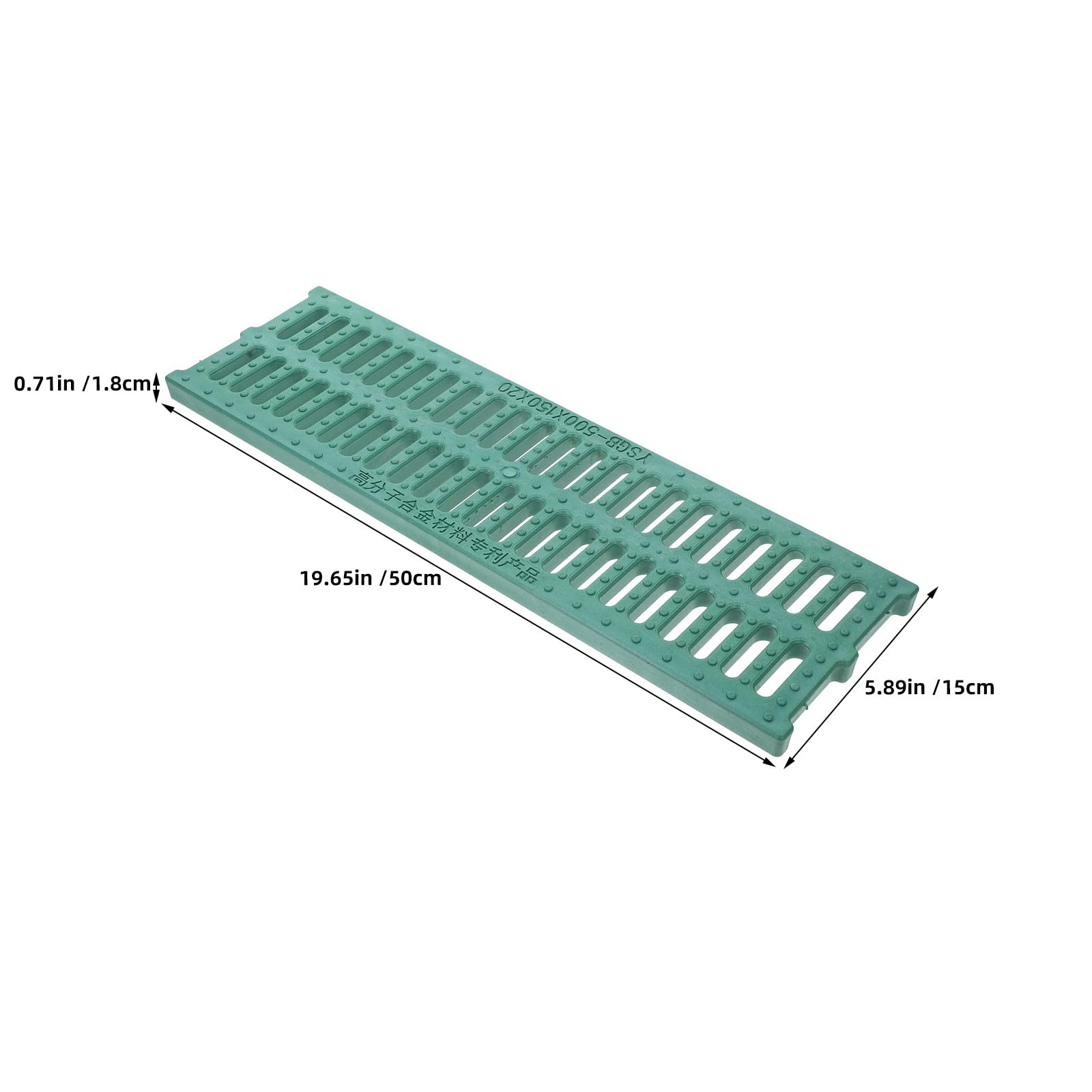 Zewnętrzne zielone osłony odpływowe z żywicy, 150 x 500 mm, wytrzymały plastikowy ruszt do chodzenia, podłóg, rozwiązań drenażowych do kuchni i tarasów, 2 szt