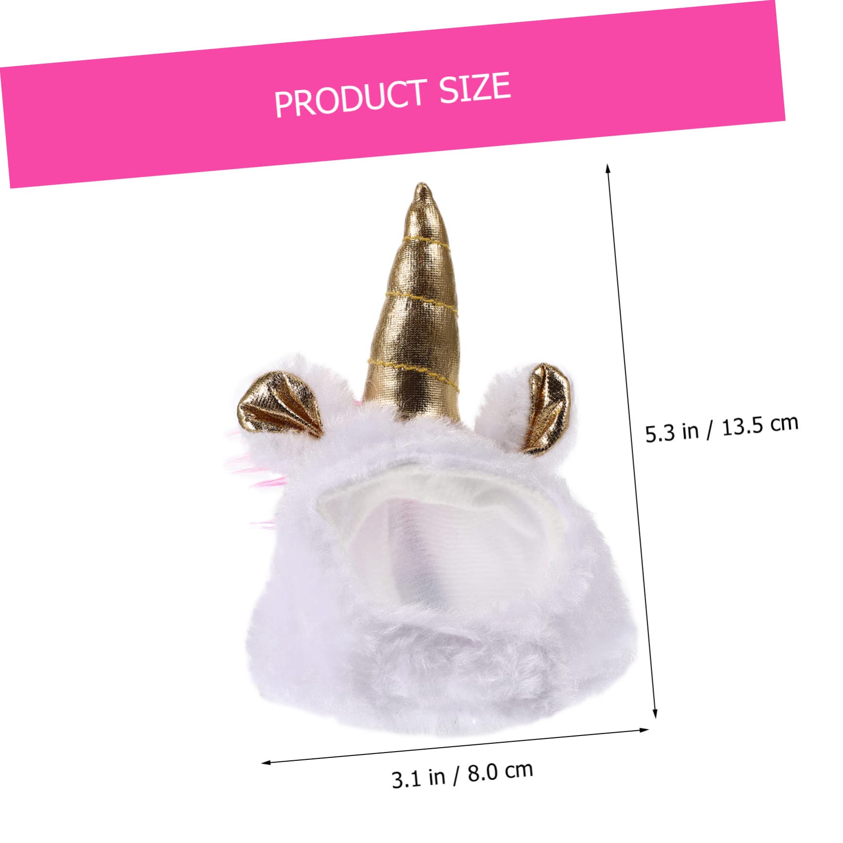 Mipcase 4pezzi Cappello Plush Per Animali Domestici Accessorio Per Rettile Forma Di Unicorno Per Festività e Foto Di Compleanno