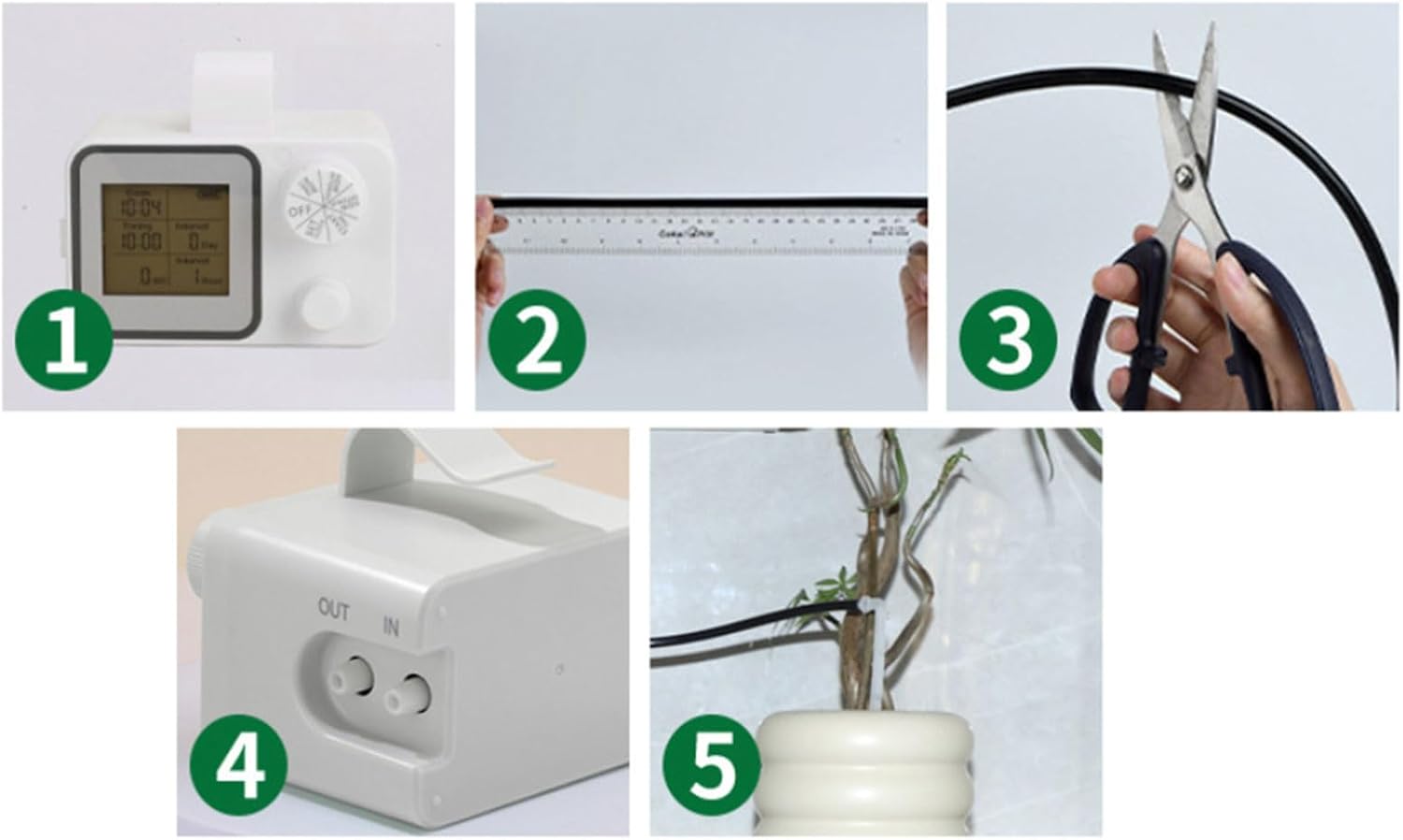 Sun Automatic Drip Irrigation Tool with Low Water Alarm and 30 Day Timer Setting Balcony Garden Watering