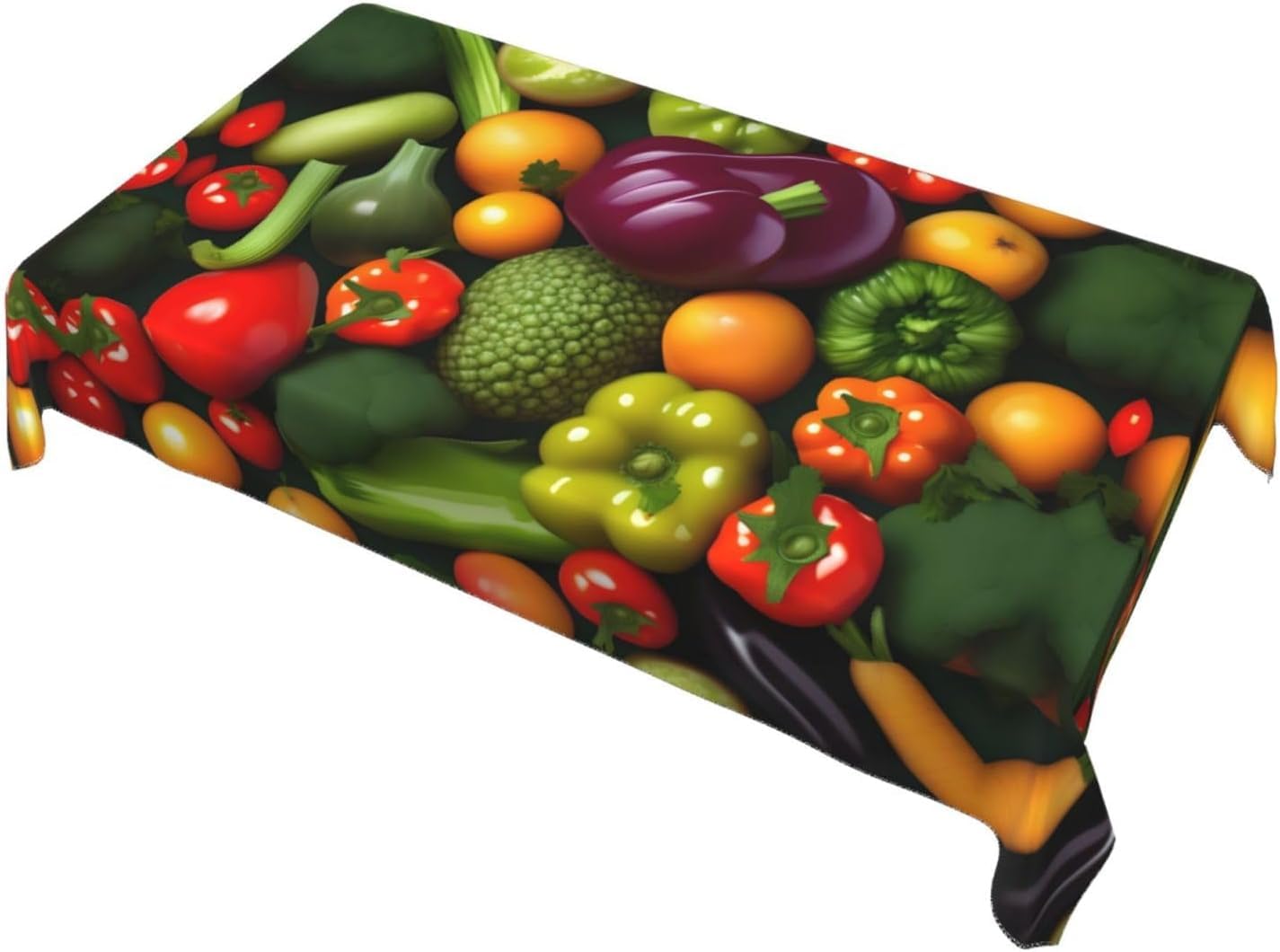Tovaglia Antimacchia 300x140 cm Rettangolare Frutta e Verdura Tovaglie Impermeabile 3 Metri Copritavolo Poliestere Protezione Tavolo Multicolore, per Feste (12-14 Posti) a-1828