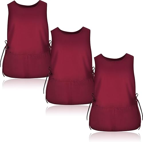 TFTAFAN Delantal Cobbler Unisex Impermeable Delantal con 2 Bolsillos Profundos Art Smock para Pintar Limpieza Artiest Delantal Trabajo Cocina