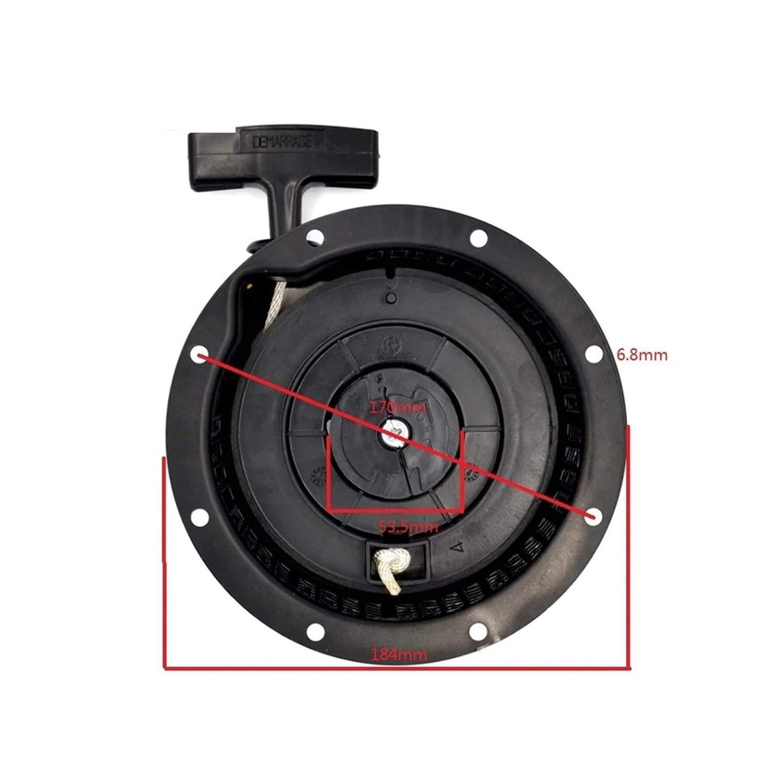 Démarreur à Rappel, Convient for Les débroussailleuses Essence Robin Subaru, EY28, EY28B, EY28C et EY28D de 7,5 CV avec Pompe Eau Ensemble de démarrage à Tirette pour Tondeuse à GA