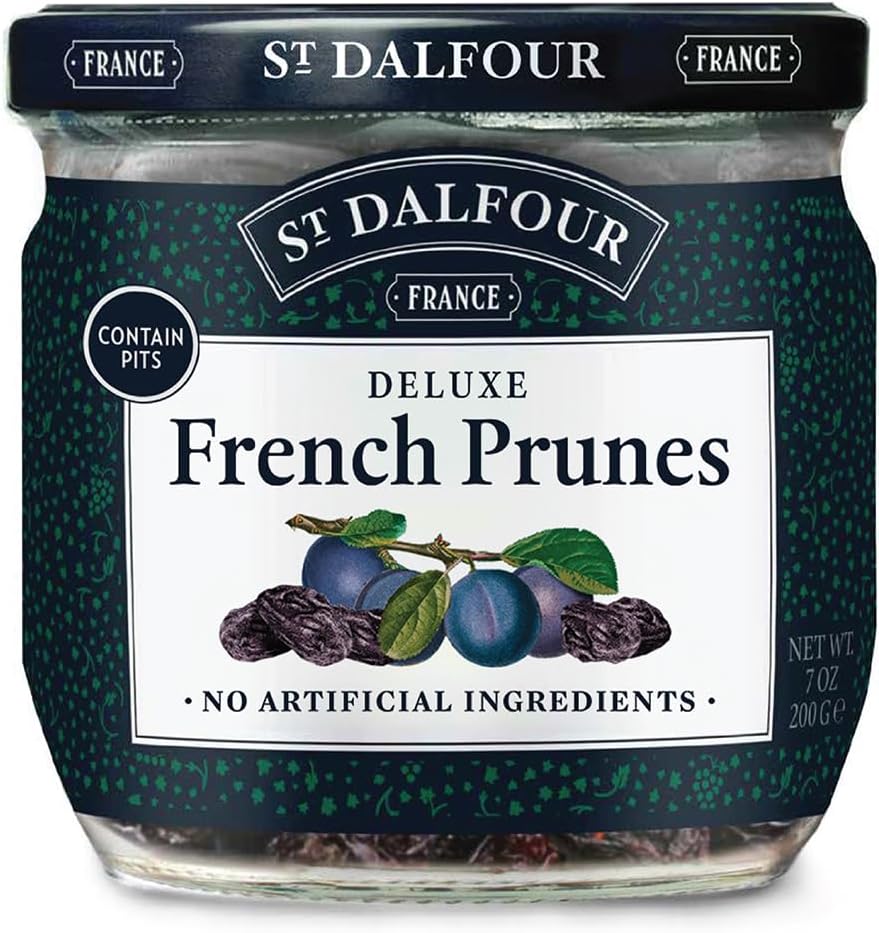 St. Dalfour Deluxe French Prunes - 7oz - All Natural, No Preservatives or Artificial Ingredients - Made in France - 100% from Fruit