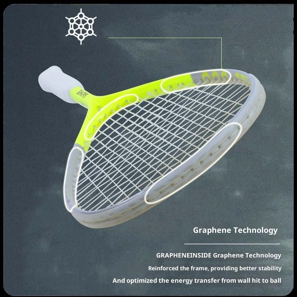 Squash Racket Full Carbon Lightweight Sports Racquetball Racquet with Bag for Men and Women High Performance