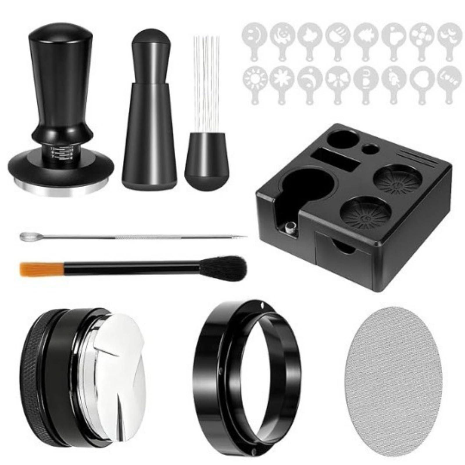 Filtro per Caffè Organizzato Accessorio Impugnatura Ergonomica, Anello Dosatore, Compatto, per Caffetteria, 58MM