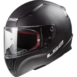 Cascos Estilo Cafe Racer LS2, Casco Integral de Moto Rapid, Negro Mate, XXL