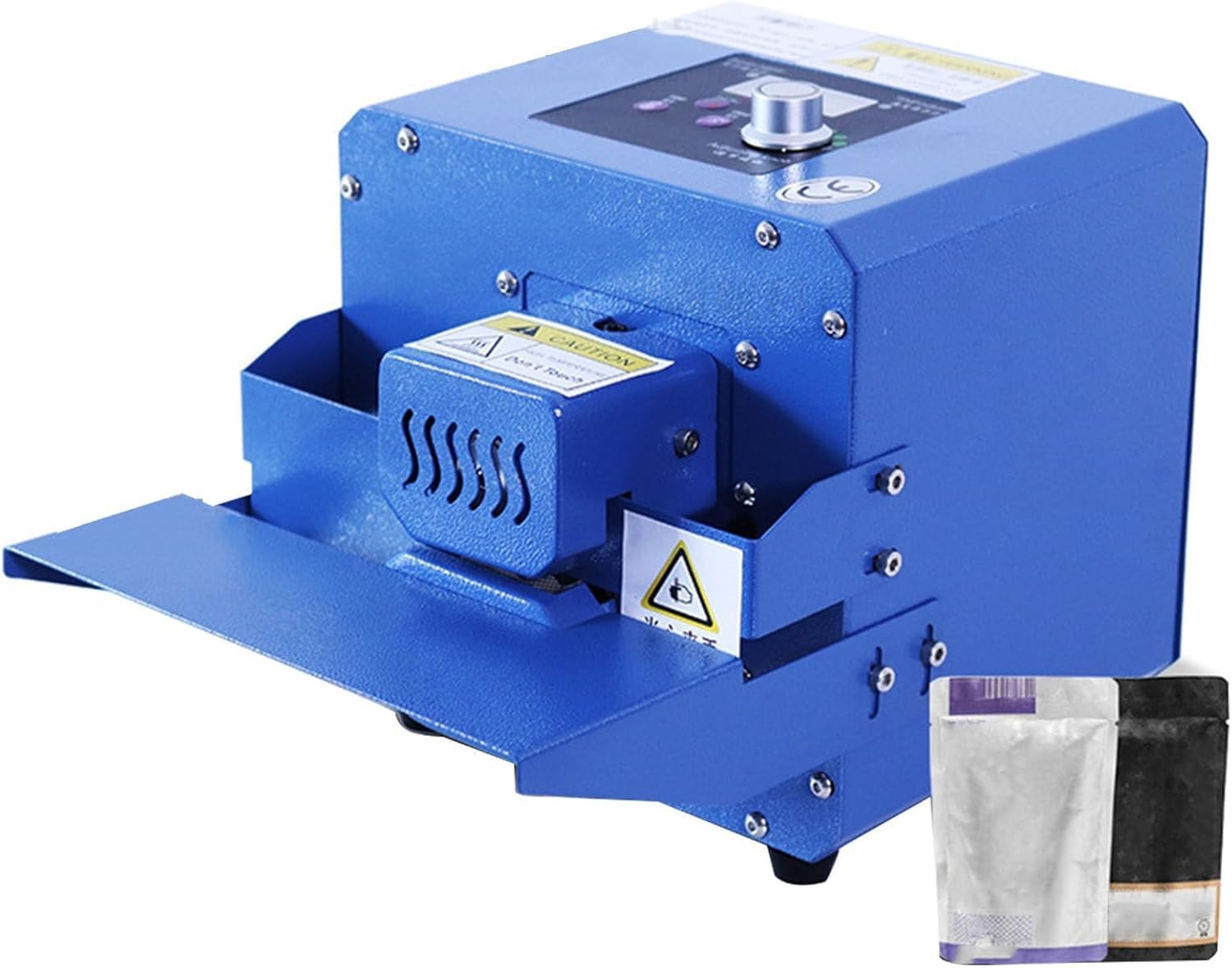XNZJHPP Automatic Continuous Band Sealer 300W, Stainless Steel Heat Sealing Machine for Plastic Bags, Vertical Roller Packaging Sealer,Plastic Bag Heat Sealer