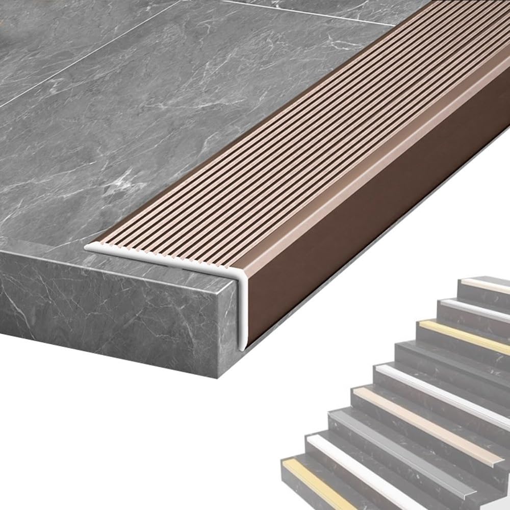 90cm Perfil De Borde De Escalera Aluminio Antideslizante Borde Escalonado