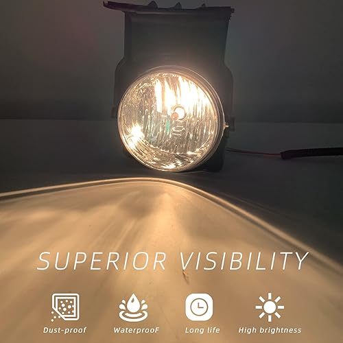 Miniatura 8 de Luces antiniebla para GMC Sierra 15001500HD25002500HD35003500HD35003500HD, 1 par de faros antiniebla con lado derecho e izquierdo (lente