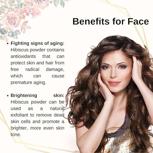 Miniatura 8 de Polvo de flor de hibisco orgánico para paquete facial y mascarilla capilar, hibisco puro natural Rosa-Sinensis cuidado del cabello y la piel, polvo