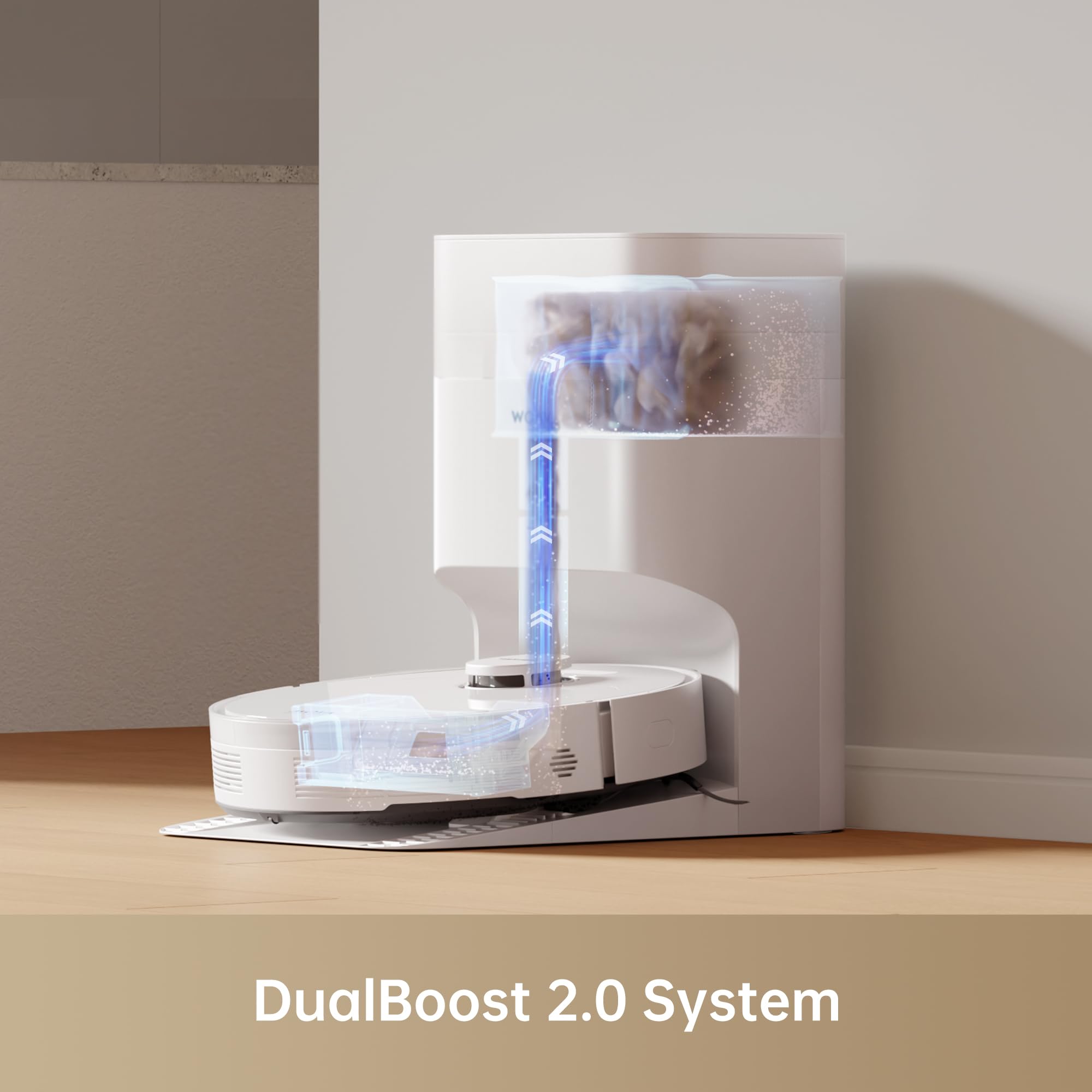 Dreame Mova S10 Plus, robot aspirateur et balai à vadrouille à vide automatique, mains libres jusqu'à 90 jours, aspiration 7000 Pa, vadrouille VibroTurbo, reconnaissance des tapis, balai à levage