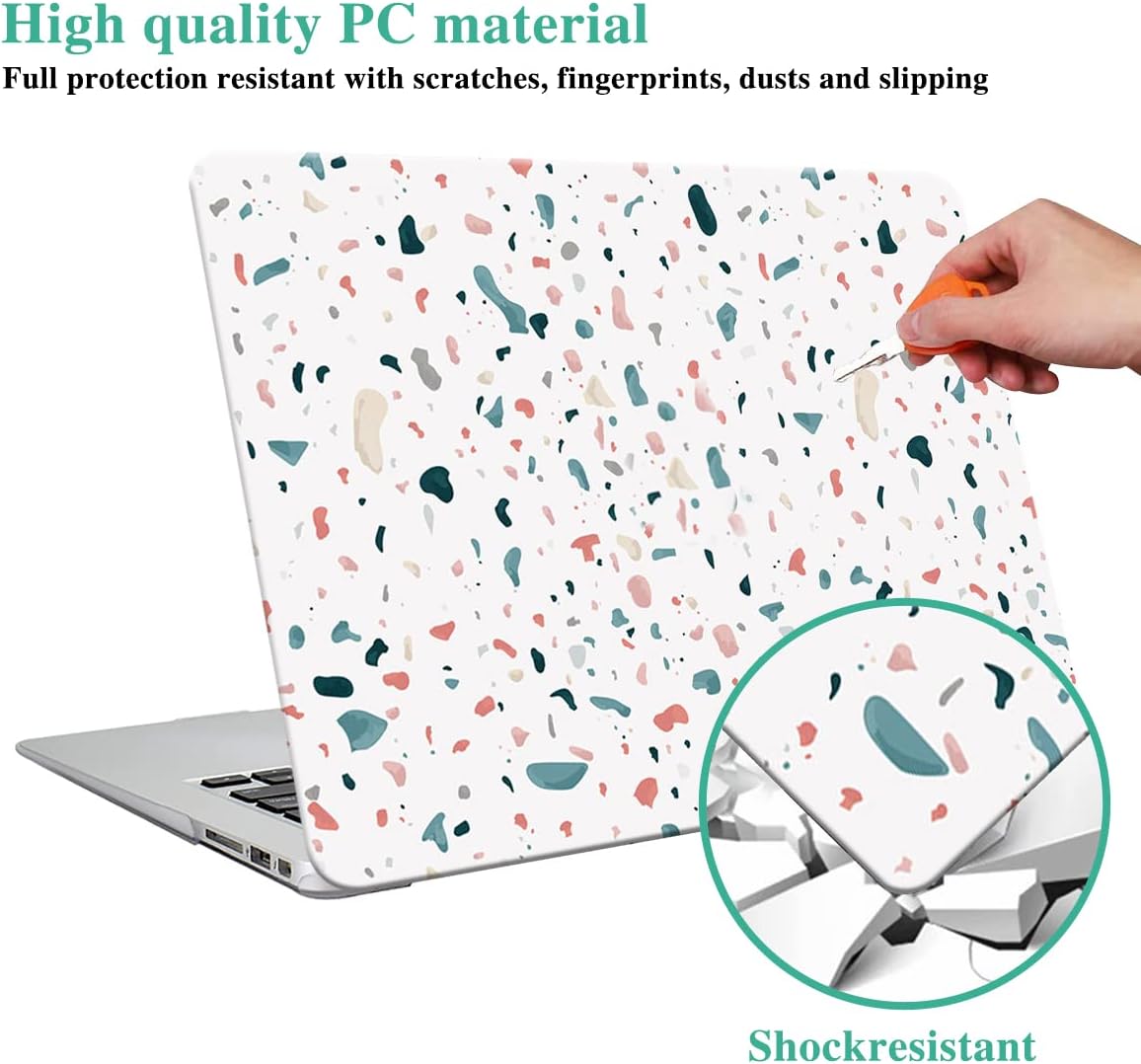 Ausmix for MacBook Air 13 Inch Case 2021 2020 2019 2018 Release A2337 M1 A2179 A1932, Laptop