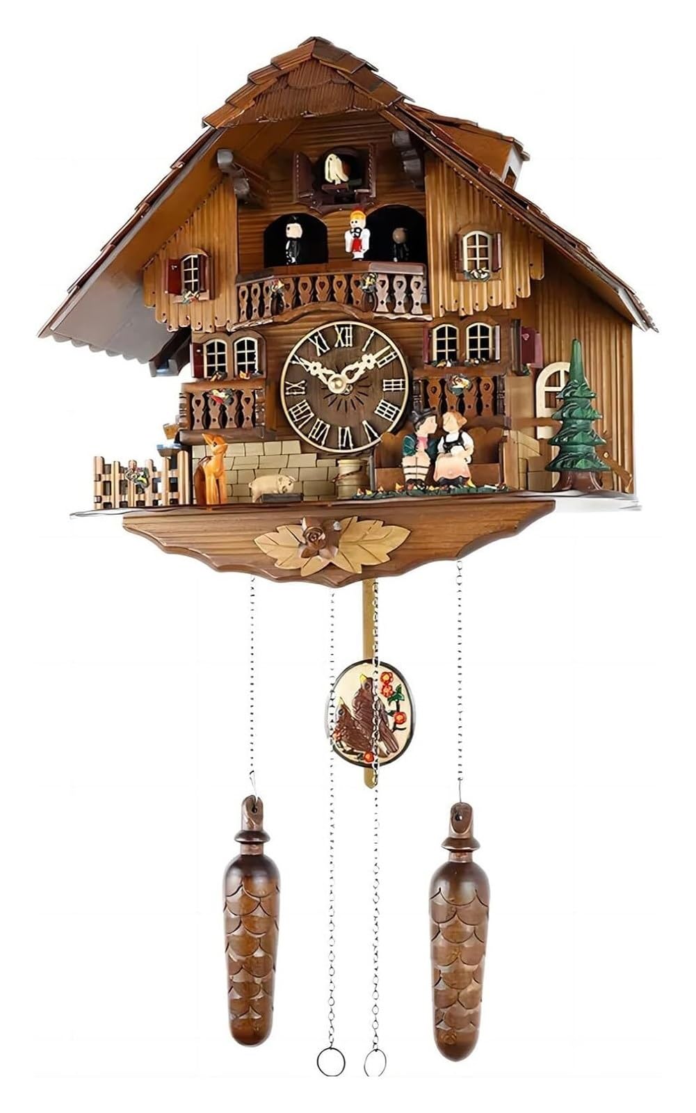 MYUYEE Cuckoo Clock Wall Clock - Elegant Hanging Clock for Living Room, Offi, and Home Decor,A (A)