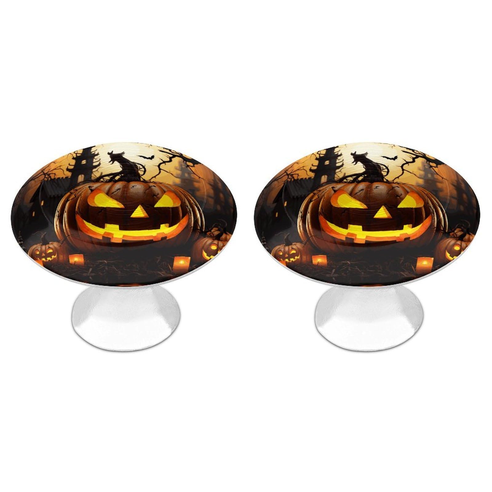 Btcowzrv Style Halloween Pumpkin 2 Pack Cabinet Knobs Drawer Pulls