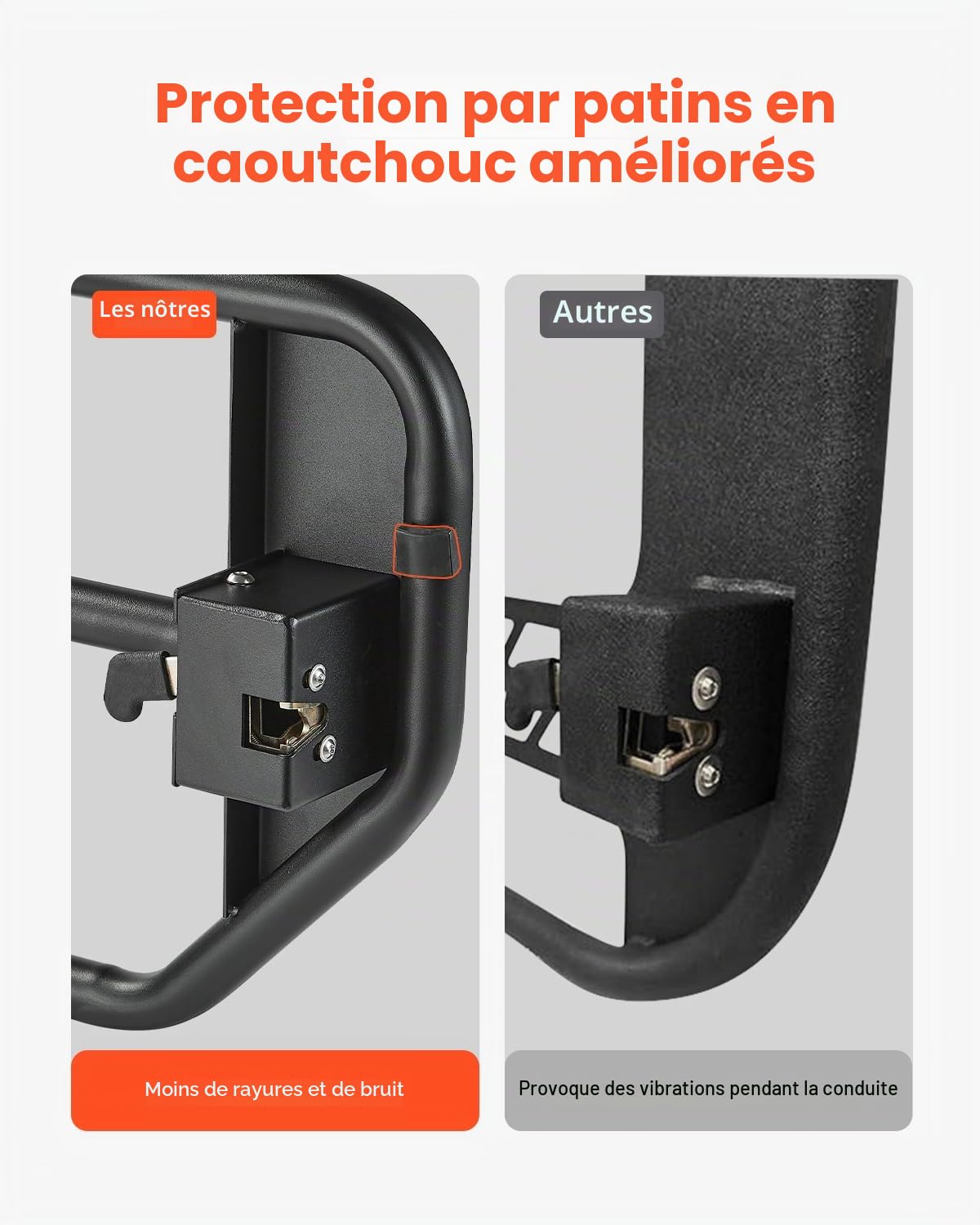 VEVOR Tube porte pour Jeep, 4 portes, porte tubulaire pour Jeep de style aventure avec charnières robustes, loquet OE, coussinets en caoutchouc et tube en acier trempé, pour Jeep Wrangler JK 2007-2018