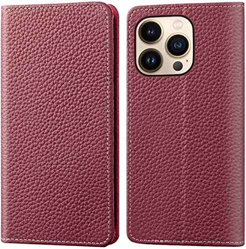 Étui portefeuille magnétique iPhone 13 Pro Max 6,7 pouces cuir béquille