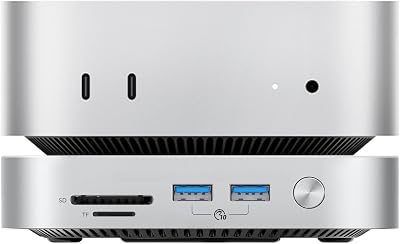 ORICO MiniMate 2TB SSD Externo Compatible con Mac Mini M4, 1TB para Procesamiento de Datos de 40Gbps(3200MB/s), 1TB(1000MB/s), USB 3.0(10Gbps) * 3, TF & SD 4.0, Interruptor de Encendido, M4Ultra