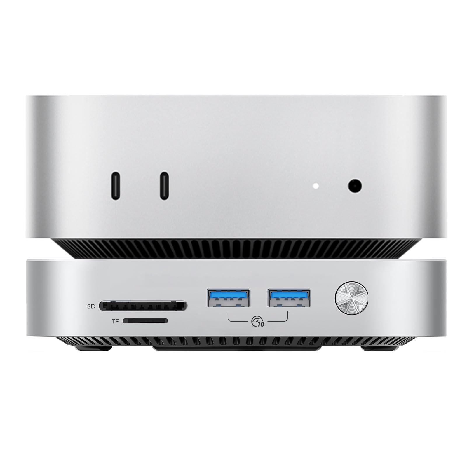 ORICO MiniMate 4TB External SSD for Mac mini M4 - Dual SSD (2TB 3200MB/s + 2TB 1000MB/s) with USB 3.0 Hub, SD/TF 4.0 Reader, Desktop Expansion Storage & Port Replicator M4Ultra
