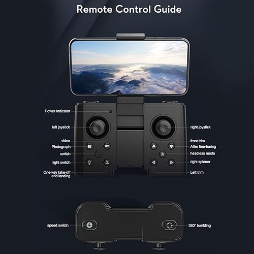 Miniatura 3 de XT8 Mini drone, fotografía aérea RC FPV Drones 4K cámara dual Quadcopter luces LED multicolor Juguetes avión Drone WiFi con batería de 3.7 V 600 mAh