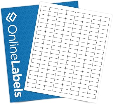 1 x 0.5 Extra Strength Barcode Labels - Pack of 1,600 Labels, 10 Sheets - Inkjet or Laser Printer - Online Labels