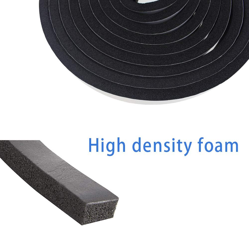Foam Insulation Tape, Weather Stripping Door Seal Strip for Doors and Windows,Sliding Door,Sound Proof Soundproofing Door Seal,Weatherstrip,Air Conditioning Seal Strip (1/2In x 1/4In x 33Ft) - - 