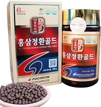 Red Ginseng Seimaru Gold 4.8 oz 135 g / Approx. 752 Rounds / Approx. 96 Servings, 6 Years Old, Ginseng 6 Years Old, Korean Ginseng, Red Ginseng Concentrate, Present, Korean Supplement, Saponin