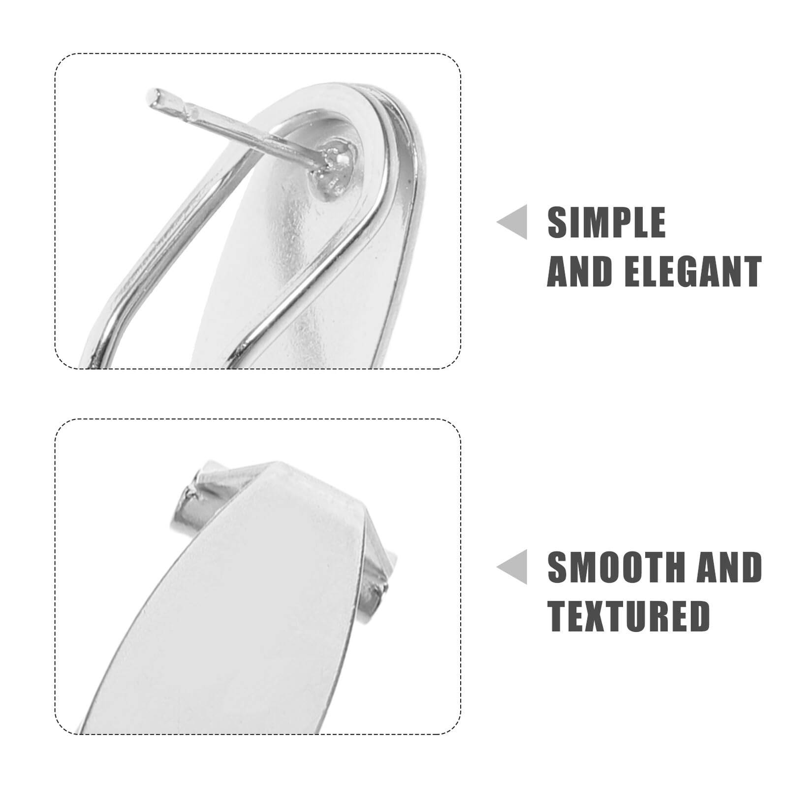 SUPVOX 40 Ganchos Ovalados para Pendientes Franceses con Palanca Trasera y Almohadillas Planas, Accesorios de Cobre para Hacer Joyas Diy, Cierres Seguros para Artesanía y Fabricación