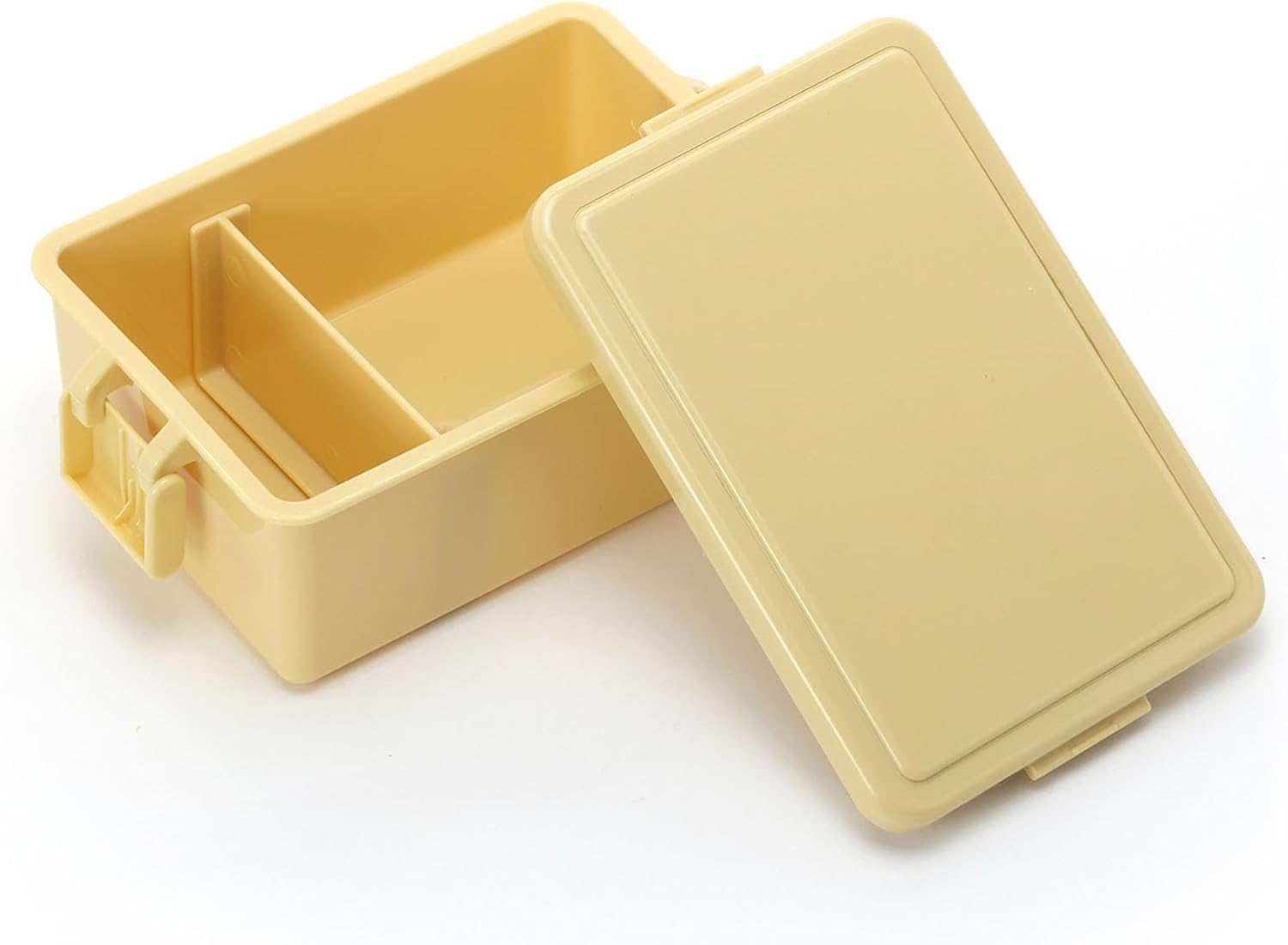 GEL-COOL ジェルクール square 保冷剤一体型 四角 ランチボックス L お弁当箱 ホホバ 15×9.4×6cm 400ml 1段 弁当箱 女性 子供 簡単クリップ バックル機構 保存容器 デザート用 サラダケース レンジ対応 & 食洗機対応(蓋を除く本体) ベージュ 日本製 0101-0247