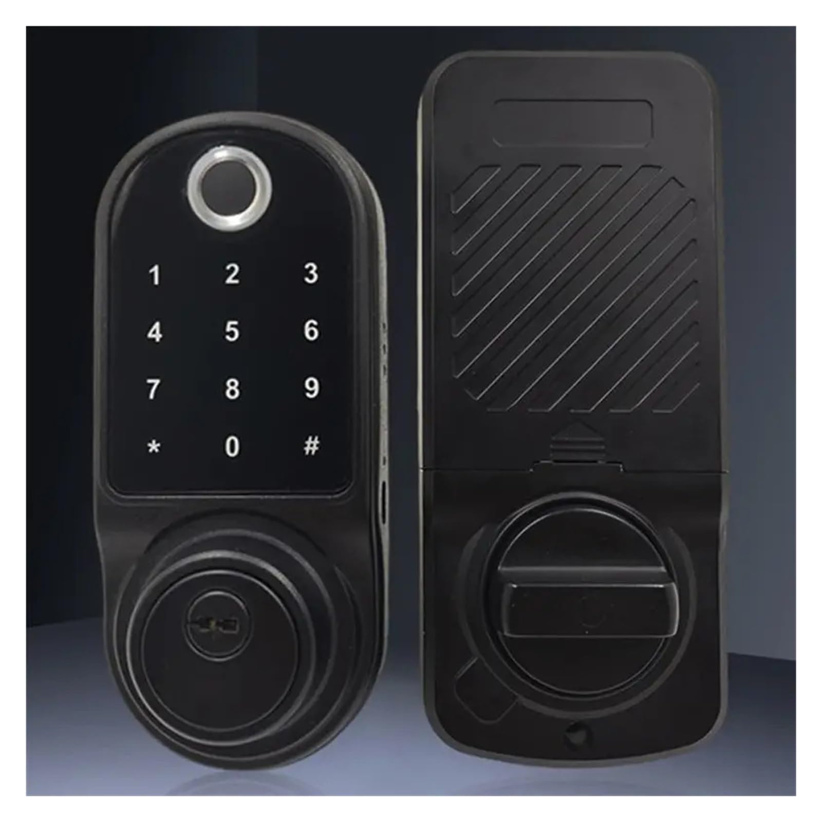 La cerradura de puerta inteligente se puede operar con sensor de huellas dactilares, aplicación de intercomunicación remota, cerradura de puerta inteligente