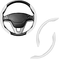 Vista 10 de Amiss 3 fundas antideslizantes de fibra de carbono para volante, diseño de mariposa segmentada, protector universal para el 99% de la rueda