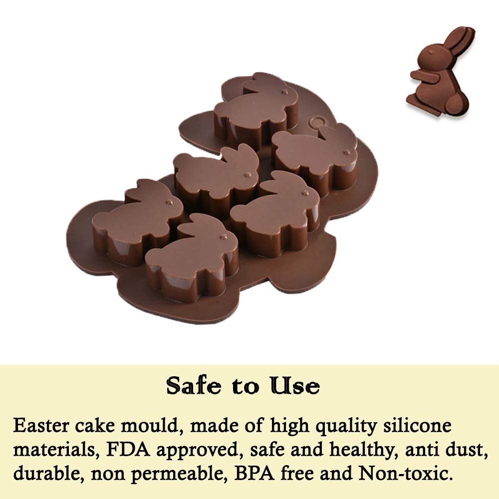 Stampi Per Pasqua In Silicone - Set 3 Pezzi Con Conigli, Uova E Farfalle, Per Dolci E Saponi