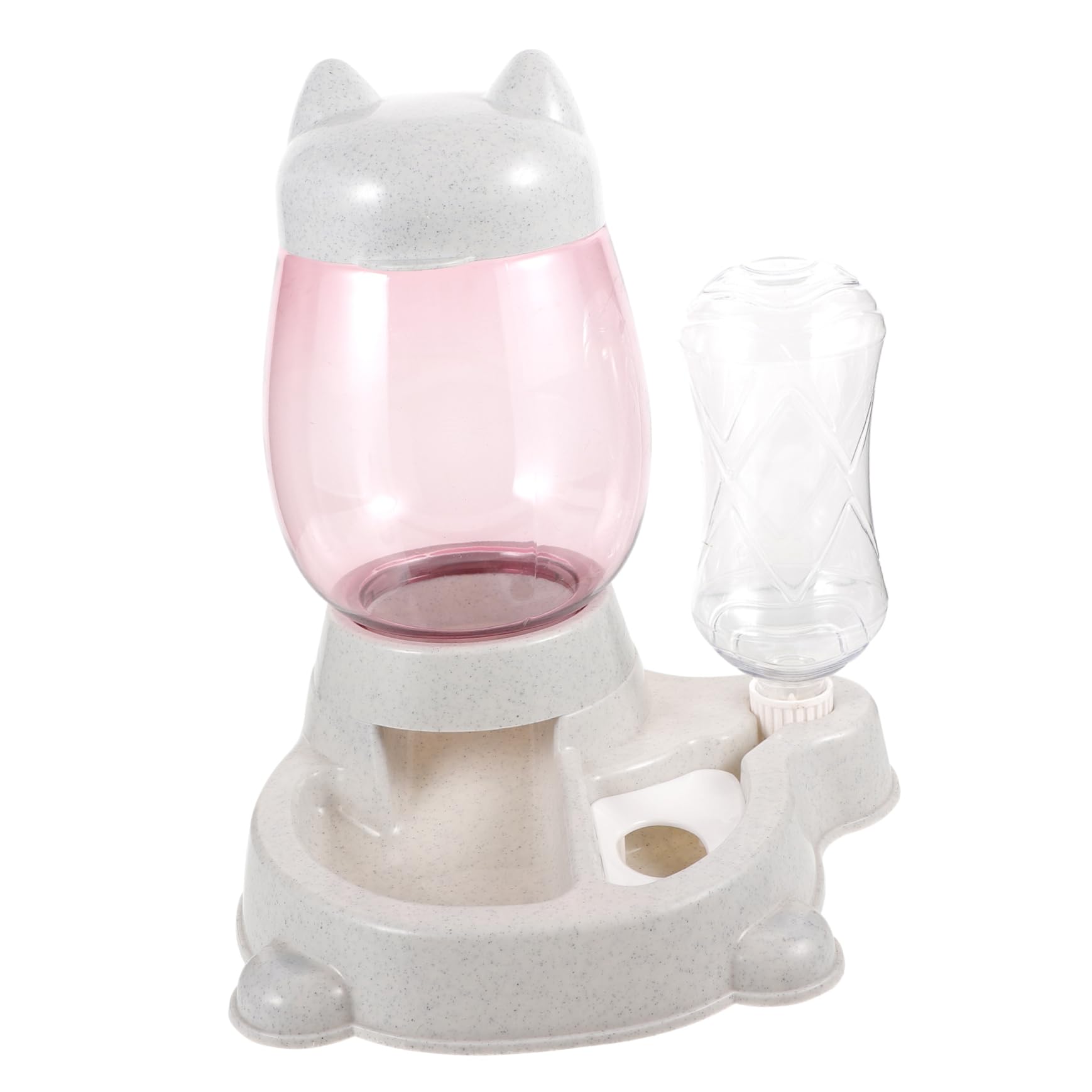 Dispenser Automatico per Alimenti per Animali, Tipo a Secchio | Pp Leggero, Uso Semplice, per Gatto e Pet, Soluzione Indoor Ciotola Integrata
