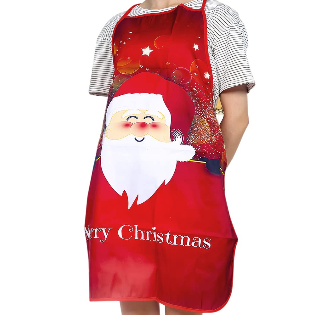 Christmas Aprons for Women Men Cartoon Kitchen Aprons Santa Snowman Elk Adult Pinafore Merry Christmas Sign Dinner Party Apron Decor Novelty Aprons for Xmas Restaurant House Kitchen Cooking Baking BBQ