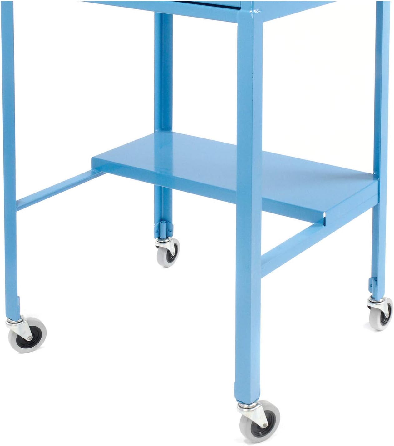 Open Leg Mobile Shop Desk, 23" W x 20" D x 51" H, Blue