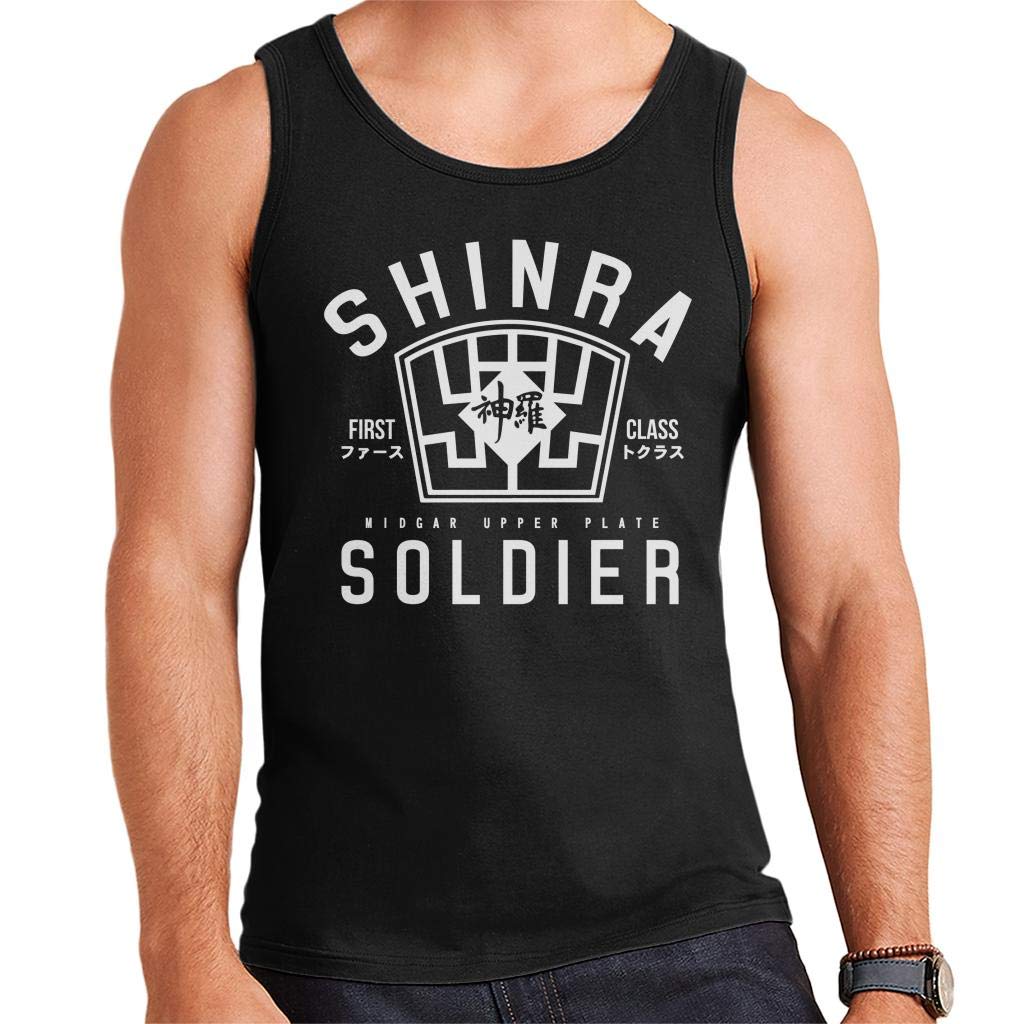 Cloud City 7 Men's Black Shinra Midgar Upper Plate Soldier Final Fantasy Vii Vest