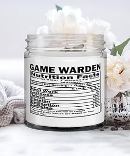 Funny Game Warden Candle Nutrition Facts 9oz Vanilla Scented Candles Soy Wax