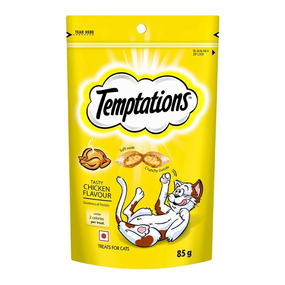 Temptations Cat Treat Tasty Chicken Flavour, 85g - Pack of 4 (B08P56VX22) Amazon Price History, Amazon Price Tracker