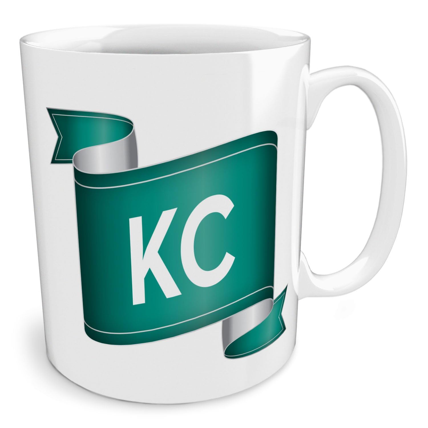 Black Raven DesignKC | Initials, Ceramic Mug, 11fl oz