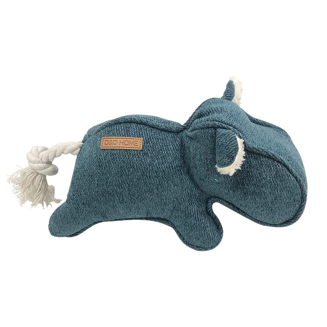 D&D Home, Emmy Blue Dog Toy, Stylish Chenille Fabric Dog Toy
