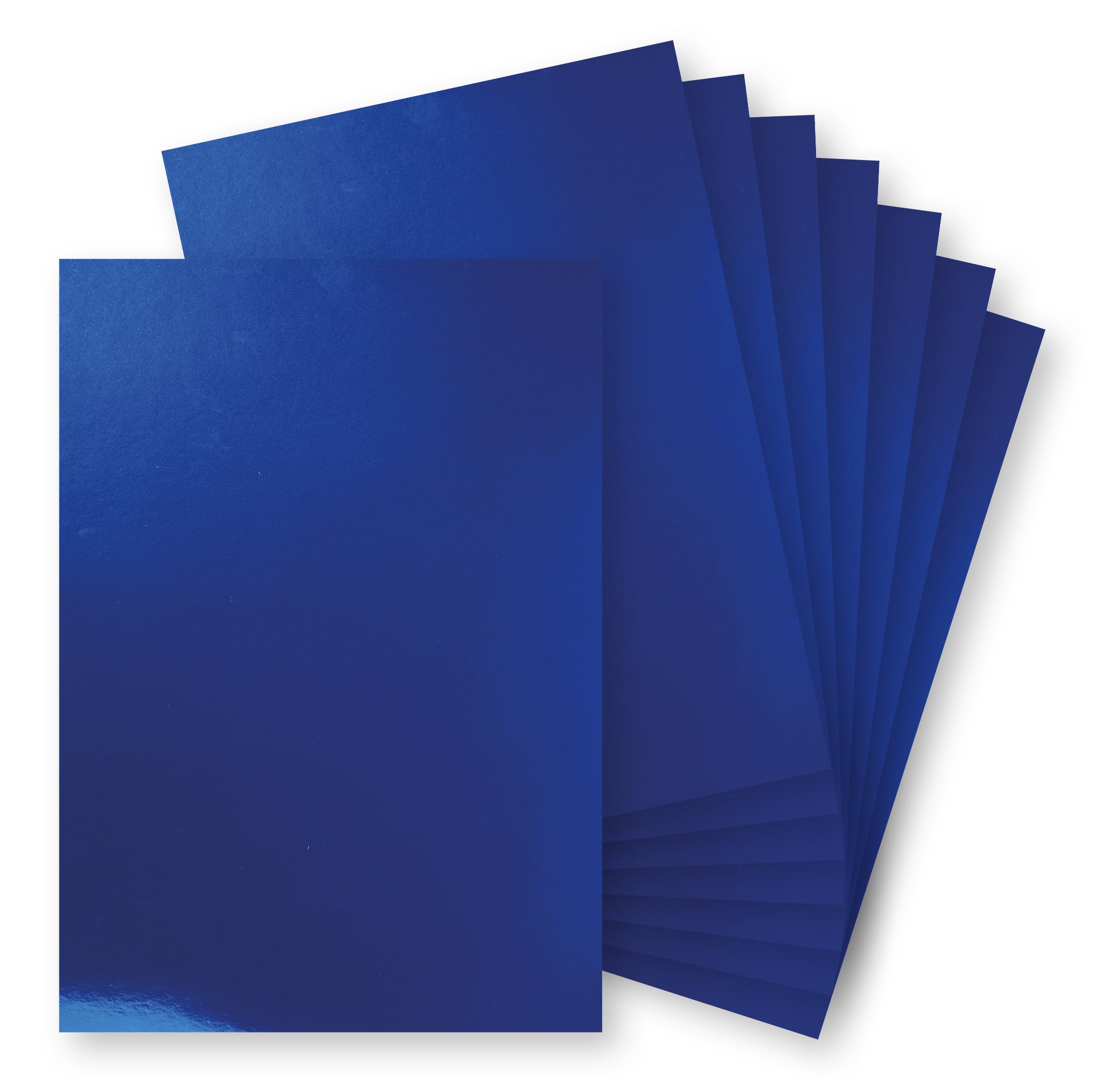 Springboard A4 Mirror Foil Gloss Card Sheets - 230gsm Cardstock for Card Making - Mirror Foil Card Compatible w/Die-Cutting Machines - Sparkly Craft Supplies - Royal - 10-Pack