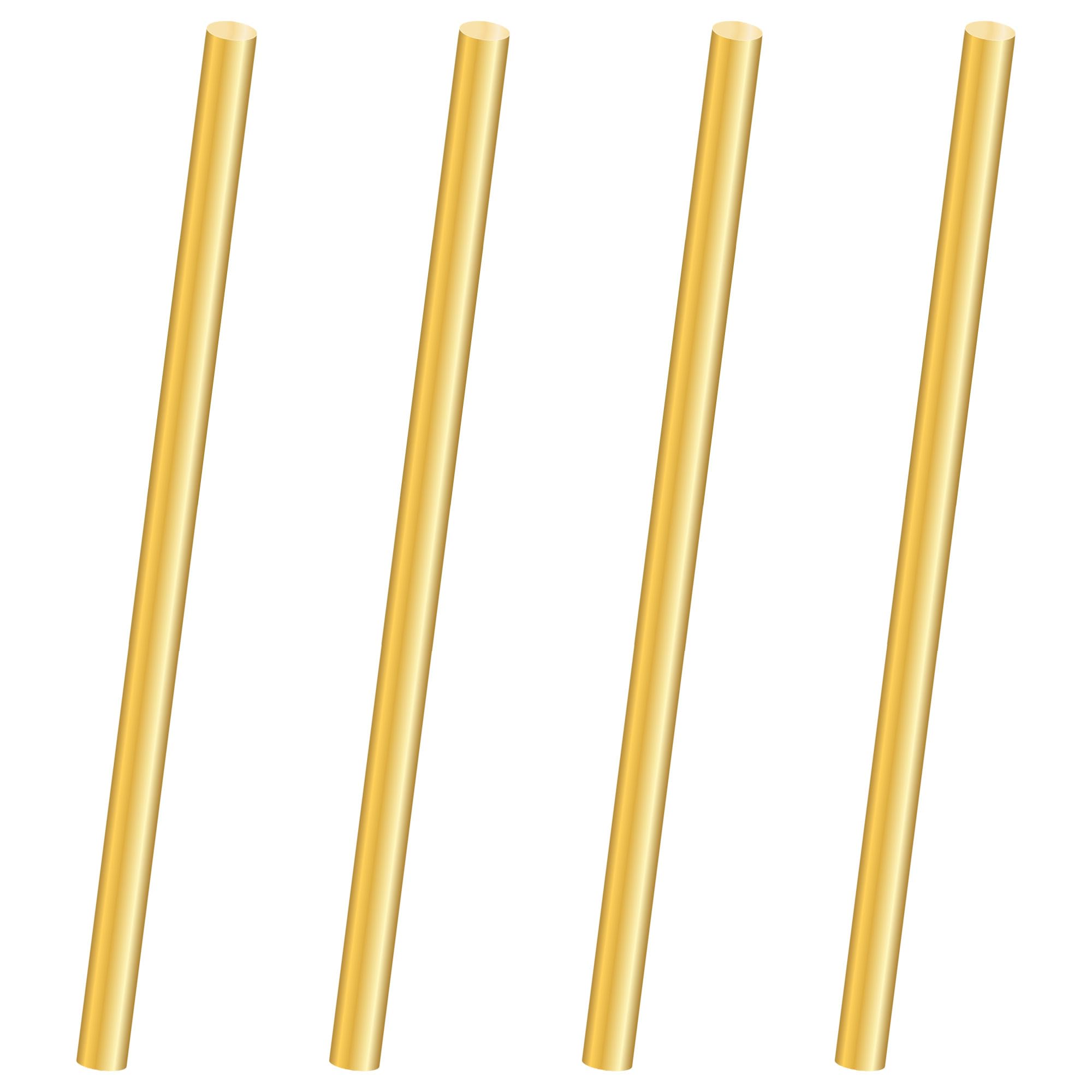 Lot de 4 tiges rondes en laiton massif de 6 mm x 200 mm pour loisirs créatifs