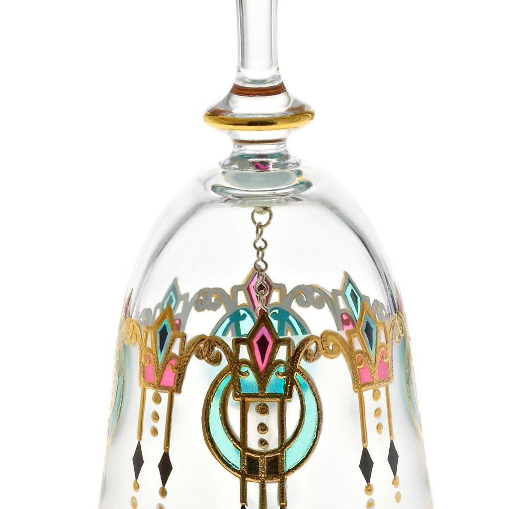 Tischglocke Glocke Klingel Endless Summer H 17,5 cm aufwendig Handbemalt Hochwertiges Glas