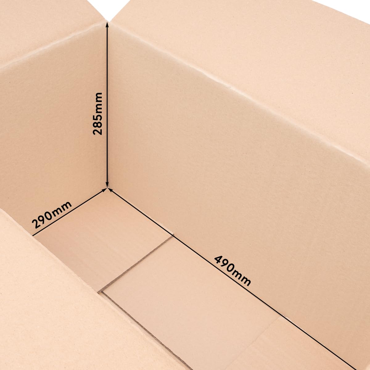 verpacking Faltkartons 490 x 290 x 285 mm Braun (Außenmaß 500 x 300 x 300 mm) KK 108 2-wellig Versandkarton für mittelgroße Waren DHL Paket DPD GLS Hermes Kartons (20 Stück)