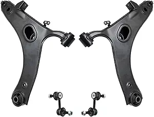 TRQ Front Suspension Kit – 4-Piece Control Arms with Ball Joints and Sway Bar Links