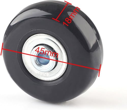 Miniatura 4 de F-BER Kit de reemplazo de ruedas de equipaje para maleta, ruedas OD40-2.520 in, ABEC 608zz, juego de 2