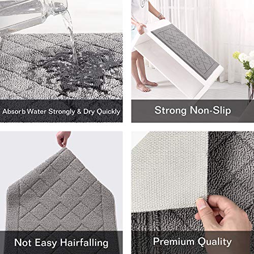 Indoor Doormat Absorbent Front Door Mat Rubber Backing Non Slip Door Mats Inside Dirt Trapper Mats Entrance Front Door Rug Shoes Mat Machine Washable Carpet - 24