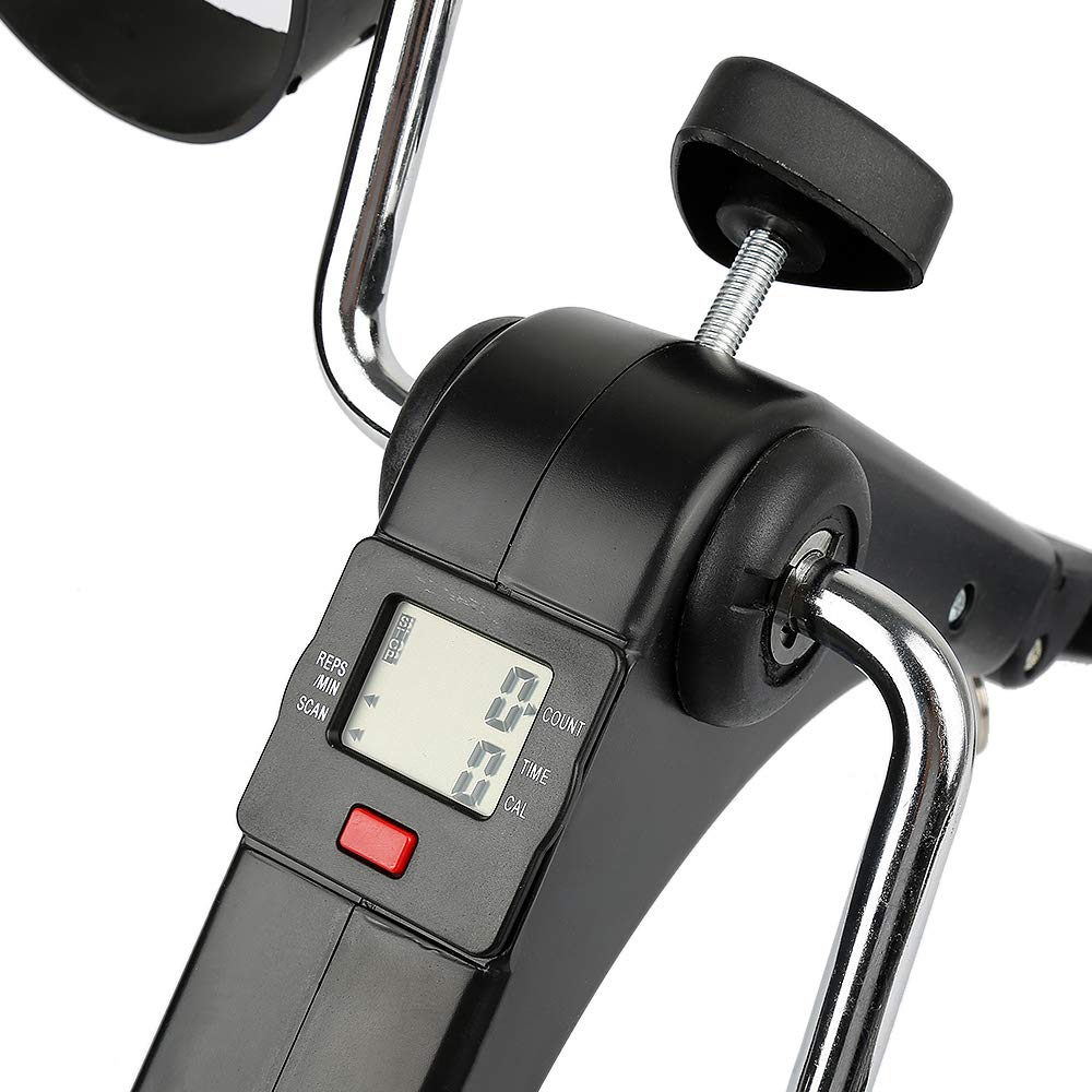 Pédalier D'Exercice Mini Vélo Pliable - Résistance Réglable Pour Bras Et Jambes, Noir